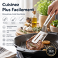 🍳🔥 Pinces de cuisine 3‑en‑1 acier inoxydable, multifonction pour steak, barbecue et cuisson