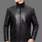 🔥Men’s New Fall/Winter Haining Leather Jacket for Men: Fleece-Lined and Plus Size! 🧥✨