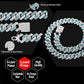 Collier chaîne cubaine en zirconium diamant artificiel