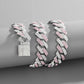 Collier chaîne cubaine en zirconium diamant artificiel