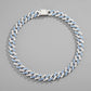 Collier chaîne cubaine en zirconium diamant artificiel