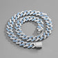 Collier chaîne cubaine en zirconium diamant artificiel