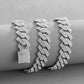 Collier chaîne cubaine en zirconium diamant artificiel