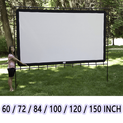 🎬 60% DE RÉDUCTION VENTE CHAUDE! ✨ Écran de Cinéma Géant Portable pour l'Extérieur - Projection HD 4K avec Pied Réglable pour Soirées en Plein Air 🌟🌙