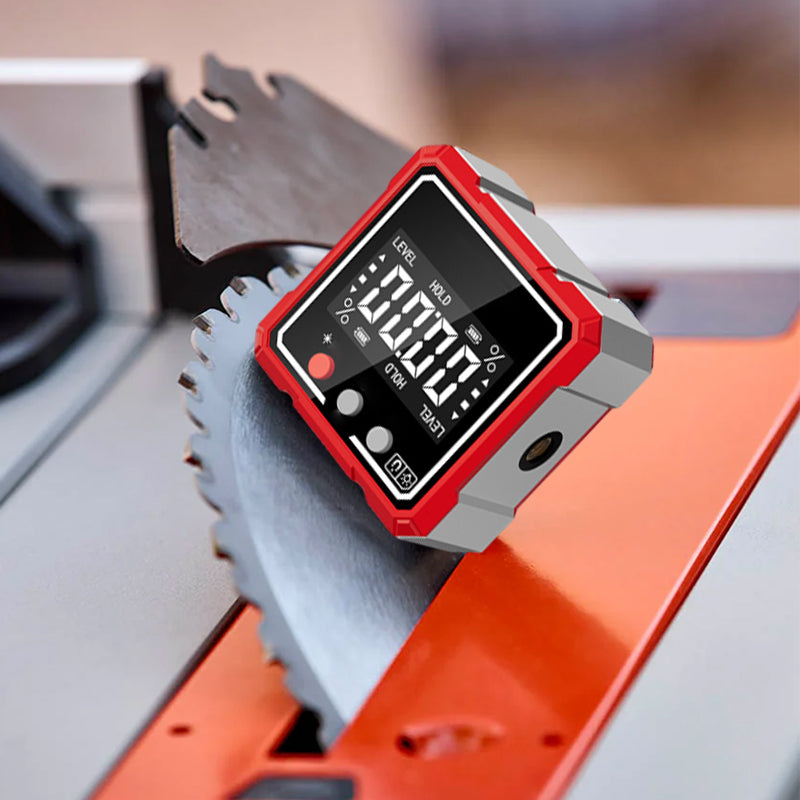 Jauge D'angle Numérique Avec Laser - Détecteur D'angle Magnétique 4 Côtés, Alliage Aluminium