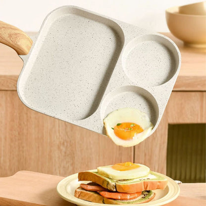 🔥-50% DE RÉDUCTION✨Poêle petit-déjeuner 3-en-1🍳Anti-adhésive, compartiments séparés, cuisson simultanée
