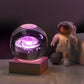 🪐✨ 50 % de réduction ⚡ Veilleuse en cristal gravé 3D – Galaxie, Système solaire ou Saturne dans une sphère lumineuse ! Socle en bois, idéal comme cadeau 🌌🎁