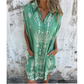 💞52% de réduction💞Classic robe en coton lin imprimé