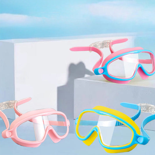 Masques de natation anti-brouillard pour enfants avec clip nasal et bouchons d'oreilles