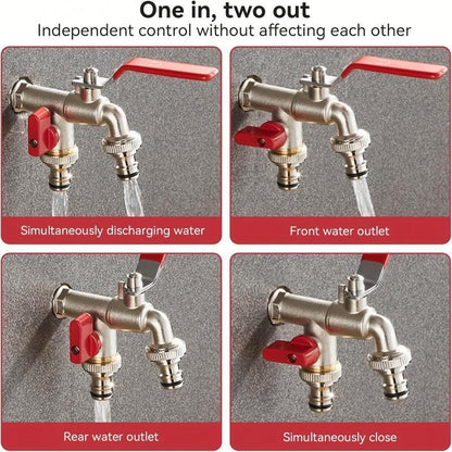 🚰 PROMO EXCLUSIVE : 50% DE RÉDUCTION ! ⚙️ Robinet de Jardin Universel en Acier Inoxydable à Double Sortie – Vannes Indépendantes, Installation Facile & Robuste 🔧
