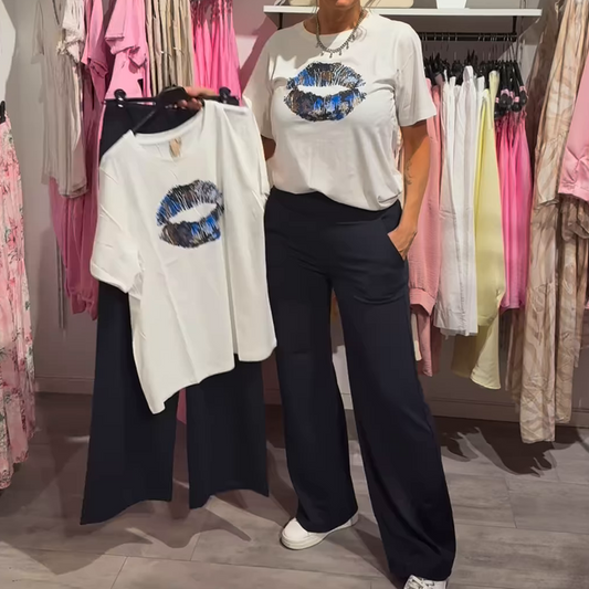 ⏳Vente 58% de réduction⏰Ensemble 2 pièces haut et pantalon imprimés pour femme