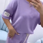 ⏳ Offre spéciale à durée limitée ⏰ Ensemble haut et pantalon décontractés de couleur unie pour femme