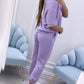 ⏳ Offre spéciale à durée limitée ⏰ Ensemble haut et pantalon décontractés de couleur unie pour femme