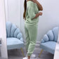 ⏳ Offre spéciale à durée limitée ⏰ Ensemble haut et pantalon décontractés de couleur unie pour femme