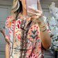 Spécial à durée limitée⏰Ensemble 2 pièces - Top imprimé et pantalon large