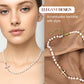 Collier de perles synthétiques à croix élégante pour femmes