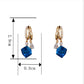 ⏳Spécial à durée limitée⏰Boucles d'oreilles en cristal artificiel bleu💎