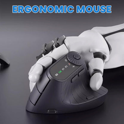 Souris ergonomique Bluetooth multi-appareils avec molette