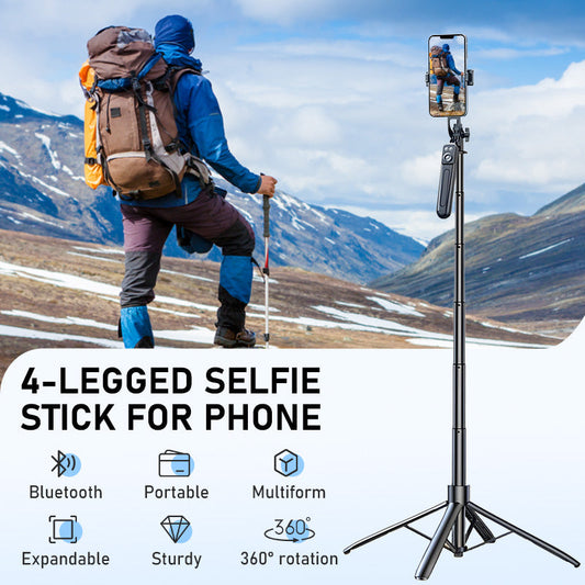 📱📸 Trépied perche selfie à quatre pattes | Maintien stable du smartphone, parfait pour vlogs, selfies et diffusion en direct ✅