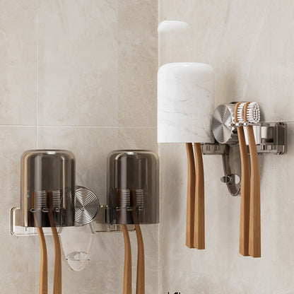 Porte-brosses à dents à 4 emplacements avec ventouse