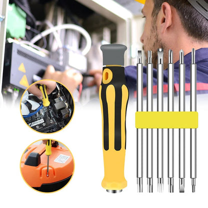✨🔥‑50% PROMO FLASH🔧 Jeu tournevis magnétique CR‑V, embouts multiples pour vis irrégulières, réparation électroménager et numérique ✨🛖✨