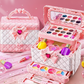 🎨 60% DE RÉDUCTION! ✨ TROUSSE DE MAQUILLAGE LAVABLE - 12 Produits Non Toxiques, Étui de Transport Coloré, Jeu Créatif et Sécuritaire pour Enfants 🌈👧