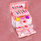 🎨 60% DE RÉDUCTION! ✨ TROUSSE DE MAQUILLAGE LAVABLE - 12 Produits Non Toxiques, Étui de Transport Coloré, Jeu Créatif et Sécuritaire pour Enfants 🌈👧