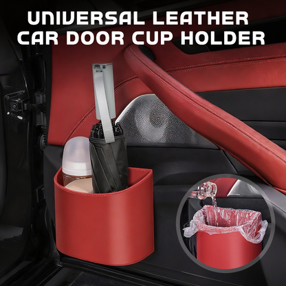 🔥-50% ! 🚗Porte‑gobelet universel en cuir PU pour voiture, fixation sûre, pour bouteilles & téléphones ☕✨