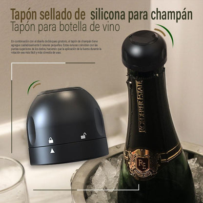 🍷Bouchon à vin verrouillable en silicone alimentaire ✨Étanchéité hermétique, préserve la saveur du vin 🎁