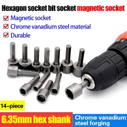 🌟Jeu de clés à douille hexagonales robustes - Jeu de 14 pièces