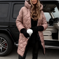 Manteau matelassé long à capuche pour femme【Livraison gratuite】