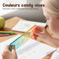 Mini règle dégradée à pochoirs 🎨 | Facile pour les enfants ! Précis, sûr & coloré, idéal pour dessiner, scoler & créer ✨ – Cadeau parfait pour petits artistes 👶👧👦