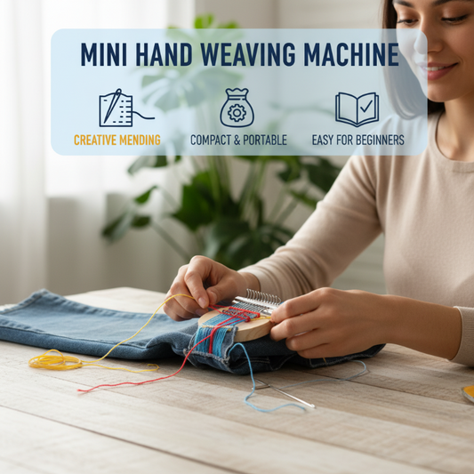🔥PROMO 50% ! Mini machine à tisser manuelle 🧶 Compacte et facile à utiliser, parfaite pour vos créations DIY et loisirs créatifs ✨