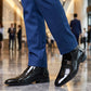 Chaussures de Ville Élégantes pour Homme en Cuir PU Brillant