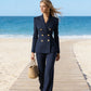 💼 Tailleur d‘Autorité Moderne | Costume Femme à Rayures Princesse ✨【Soldes -60%】
