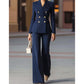 💼 Tailleur d‘Autorité Moderne | Costume Femme à Rayures Princesse ✨【Soldes -60%】