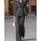 💼 Tailleur d‘Autorité Moderne | Costume Femme à Rayures Princesse ✨【Soldes -60%】