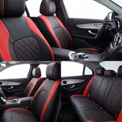 Housses de Siège Voiture Cuir 9 Pièces 2026 ✨UPGRADE✨ 🚗 | Universal & Confortable ✨ | Qualité Supérieure à la Concurrence 💪
