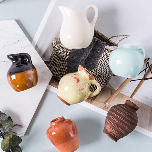 🏺✨ Aimant de réfrigérateur céramique mini vase 2026 UPGRADE | Déco mignonne & Qualité supérieure