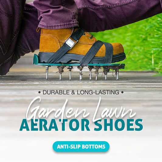 💎 50% DE RÉDUCTION ! 💎 Chaussures Aérateur de Pelouse – Crampons en Fer Zingué, Taille Ajustable & Semelles Antidérapantes 🌿👟