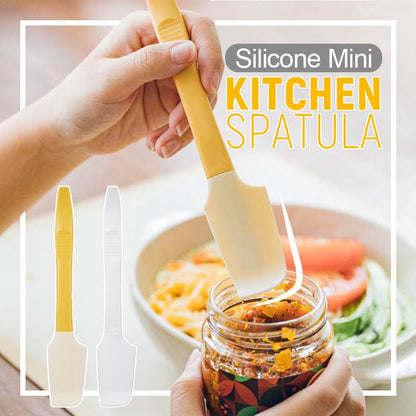 🔥-50% DE RÉDUCTION✨Spatule mini en silicone🍯Raclette pot de confiture, flexible, racle jusqu’au fond du bocal