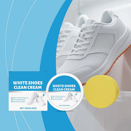 🌸👟✨ Crème Nettoyante Sans Eau pour Chaussures Blanches • Éclat Instantané • Promo Printemps 💎🔥