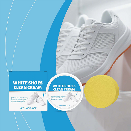 🌸👟✨ Crème Nettoyante Sans Eau pour Chaussures Blanches • Éclat Instantané • Promo Printemps 💎🔥