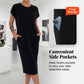 Robe t-shirt décontractée à manches courtes pour femme