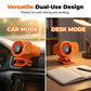 🌀🌬️ PROMO FLASH 50% ! Ventilateur Personnel USB Mains Libres – Fixation Grille Aération Voiture ou Bureau, Écran LED, Silencieux (<36dB), Batterie 2000/4000mAh, 3 Couleurs 🚗