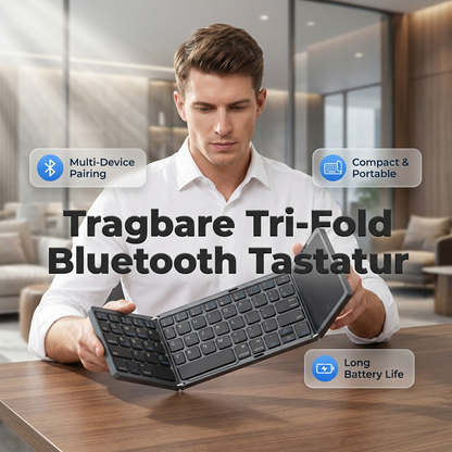 🖱️⌨️ Clavier Bluetooth Ultramince Pliable • Intégré Pavé Tactile 🚀