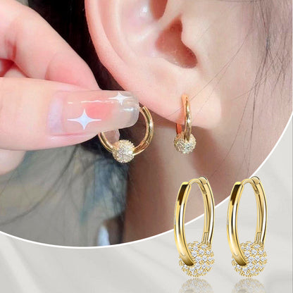 🥳SOLDES 2026🥳💞Plus de 50 000 exemplaires vendus !💥56 % de réduction ! 🔥 Boucles d'oreilles en cercle doré avec petite boule – Hypoallergéniques, éclat durable et idéales pour un usage quotidien 🌟