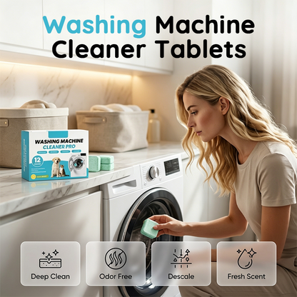 🧼✨ Comprimés Nettoyants pour Lave-Linge (Lot de 12) – Hygiène Parfaite 🧺