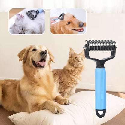 🐾✨ Brosse de Toilettage Double Face pour Animaux – Démêle & Polit en Un Temps 🐶🐱