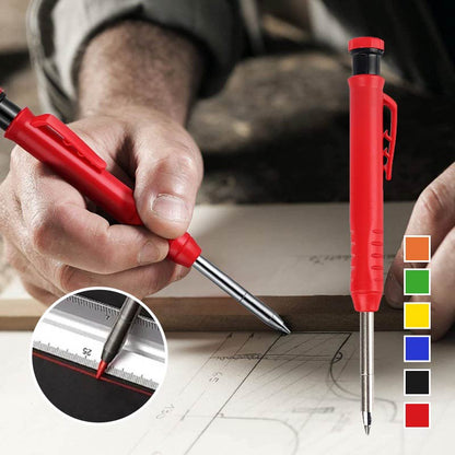 Crayon de charpentier multifonction à séchage rapide avec taille-crayon